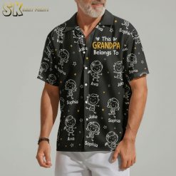 Personalized Grandpa Hawaiian with Grandkids Names - Adult & Kids T-Shirts, Sweatshirts & Hoodies apparel design preview 1