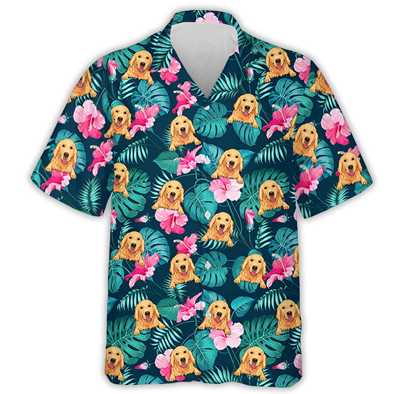 Tropical Dog Pattern Personalized Custom Hawaiian - Adult & Kids T-Shirts, Sweatshirts & Hoodies apparel design preview 1