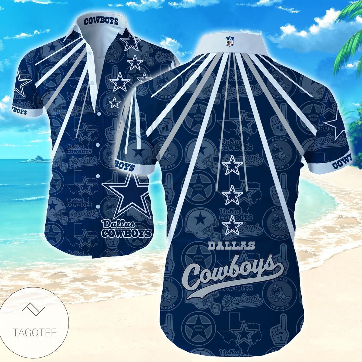 Dallas Cowboys Funny Hawaiian For Men - Adult & Kids T-Shirts, Sweatshirts & Hoodies apparel design preview 1