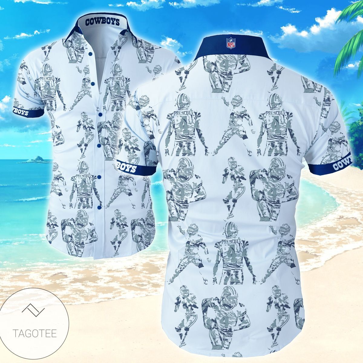 Dallas Cowboys Hawaiian Funny VER01 - Adult & Kids T-Shirts, Sweatshirts & Hoodies apparel design preview 1