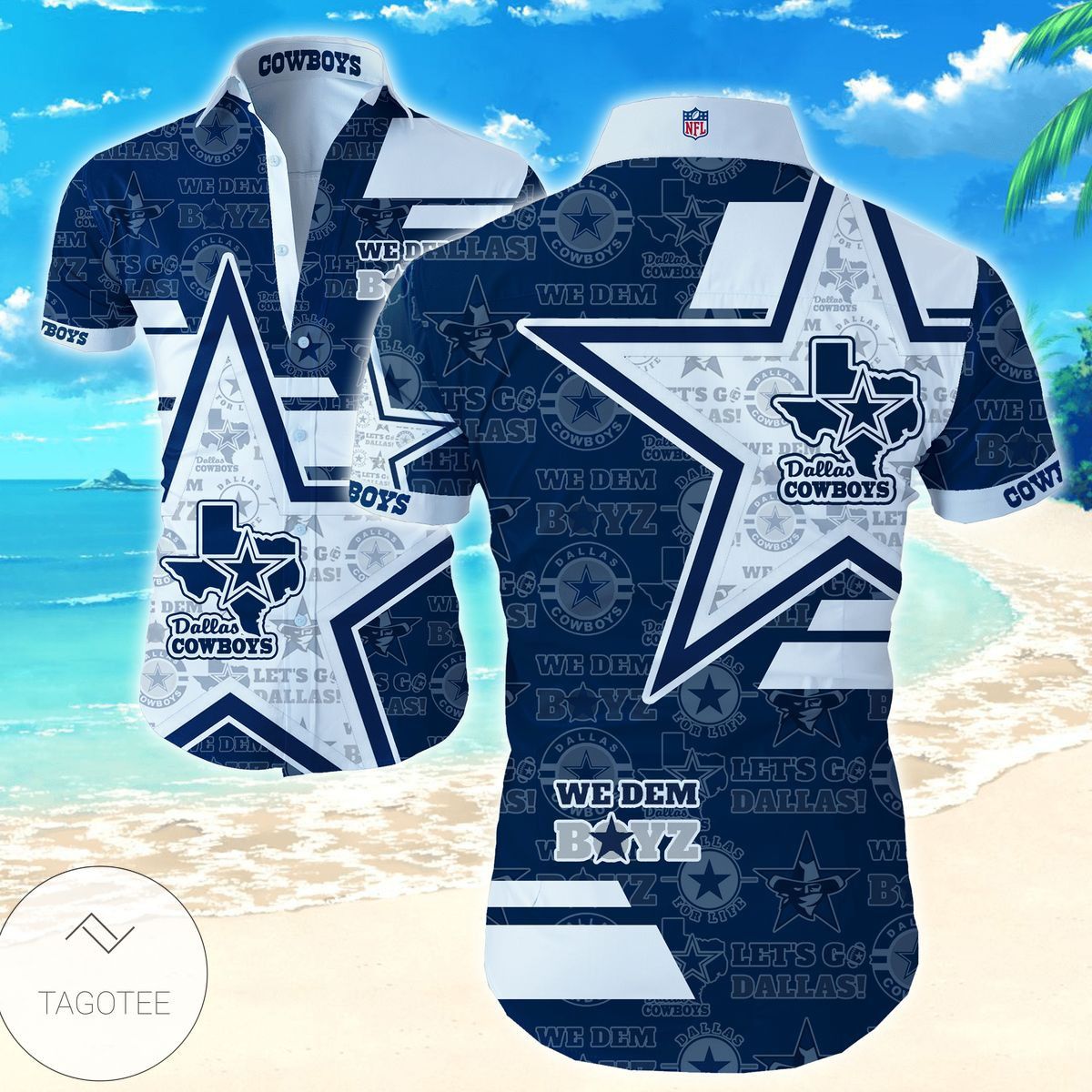 Dallas Cowboys Hawaiian For Men - Adult & Kids T-Shirts, Sweatshirts & Hoodies apparel design preview 1