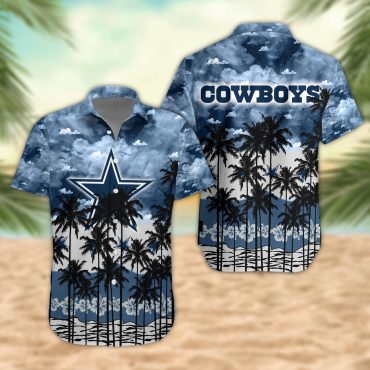 Dallas Cowboys Palm Trees Sunset Hawaiian - Adult & Kids T-Shirts, Sweatshirts & Hoodies apparel design preview 1