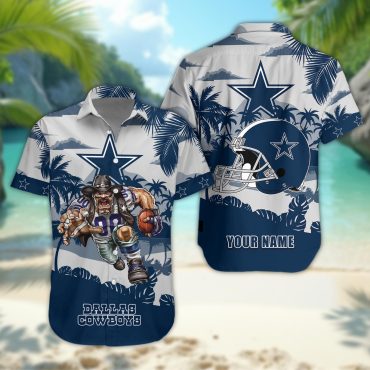 Dallas Cowboys Personalized Gridiron Warrior Hawaiian - Adult & Kids T-Shirts, Sweatshirts & Hoodies apparel design preview 1