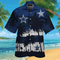 Dallas Cowboys Short Sleeve Button Up Tropical - Adult & Kids T-Shirts, Sweatshirts & Hoodies apparel design preview 1