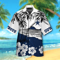 Dallas Cowboys Short Sleeve Button Up Tropical - Adult & Kids T-Shirts, Sweatshirts & Hoodies apparel design preview 1