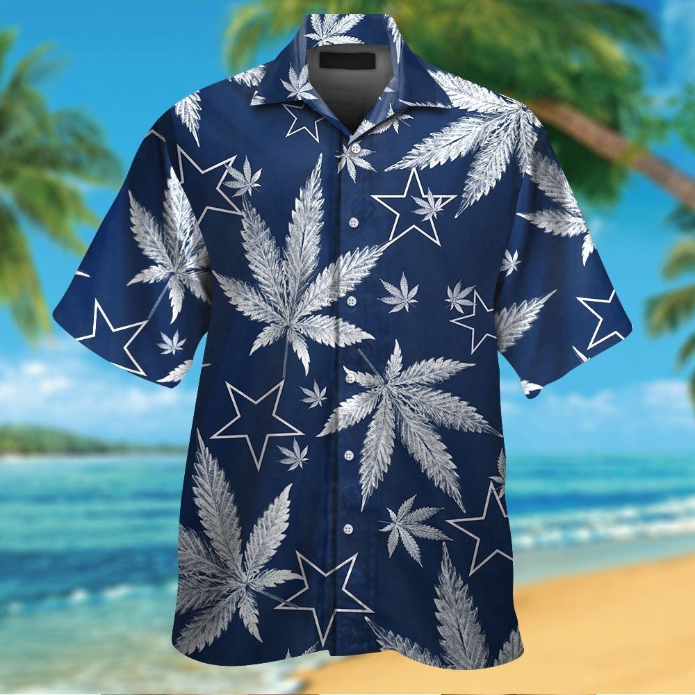 Dallas Cowboys Short Sleeve Button Up Tropical - Adult & Kids T-Shirts, Sweatshirts & Hoodies apparel design preview 1