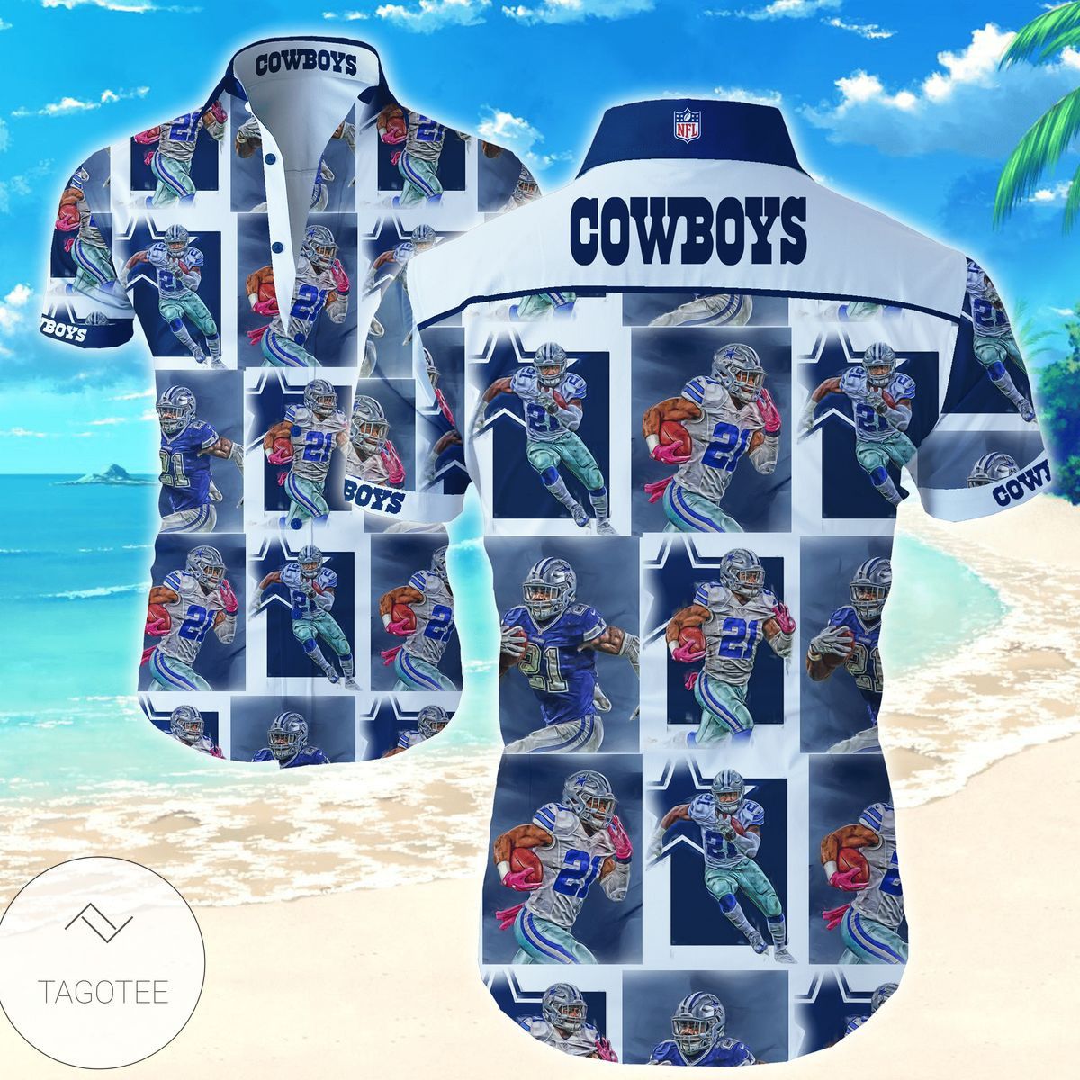 Dallas Cowboys Tropical Trend Hawaiian Edition - Adult & Kids T-Shirts, Sweatshirts & Hoodies apparel design preview 1