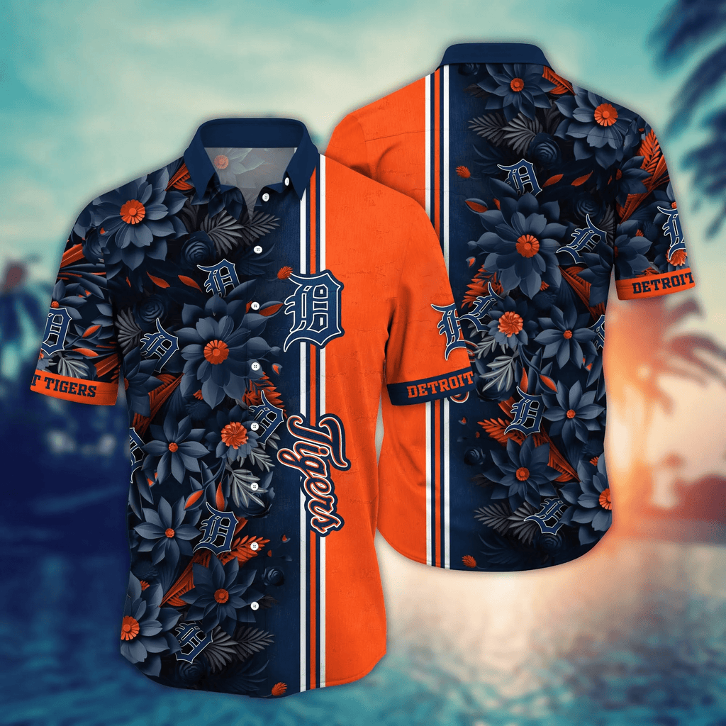 Detroit Tigers MLB Hawaiian Custom Beer Gardens Aloha - Adult & Kids T-Shirts, Sweatshirts & Hoodies apparel design preview 1