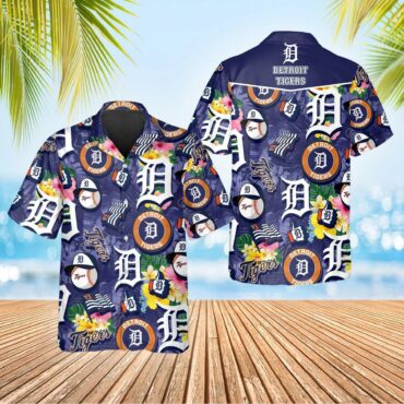 Detroit Tigers Tropical Icon Hawaiian - Adult & Kids T-Shirts, Sweatshirts & Hoodies apparel design preview 1