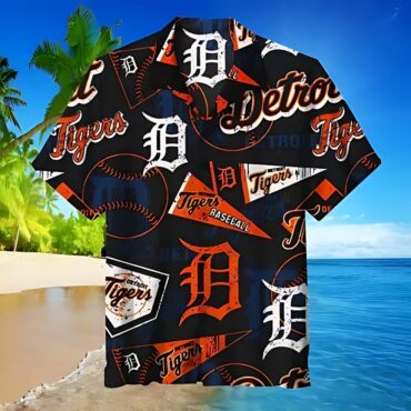 Detroit Tigers Vintage Baseball Collage Hawaiian - Adult & Kids T-Shirts, Sweatshirts & Hoodies apparel design preview 1