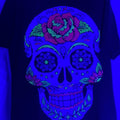 Dia De Muertos Skull Black Cotton - Adult & Kids T-Shirts, Sweatshirts & Hoodies apparel design preview 1