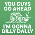 Dilly Dally Snail - Adult & Kids T-Shirts, Sweatshirts & Hoodies apparel design preview 1