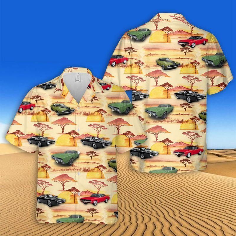 Driving Through Nostalgia with Retro Cars Hawaiian - Adult & Kids T-Shirts, Sweatshirts & Hoodies apparel design preview 1