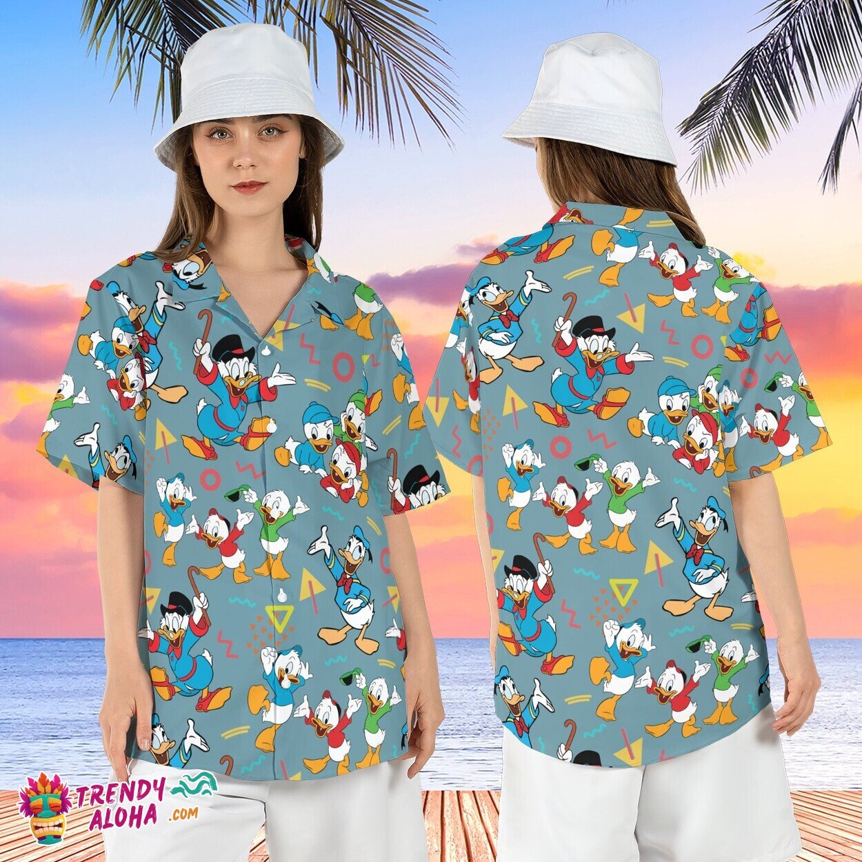 DuckTales Beach Vacation Donald Huey Dewey Louie - Adult & Kids T-Shirts, Sweatshirts & Hoodies apparel design preview 1