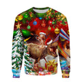 Cat Riding T rex Christmas gift 3D Christmas Sweater - Holiday Gift product image