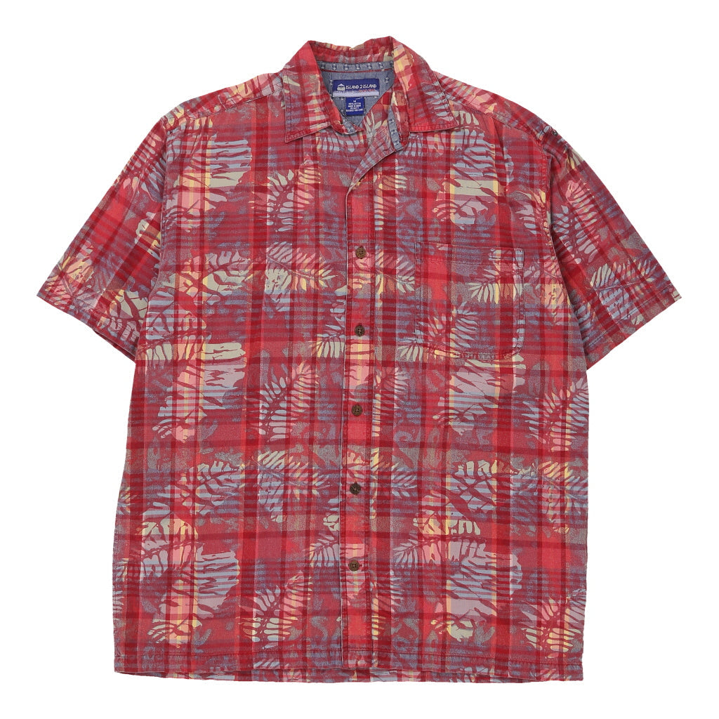 Island 2 Hawaiian Medium Red Cotton - Adult & Kids T-Shirts, Sweatshirts & Hoodies apparel design preview 1