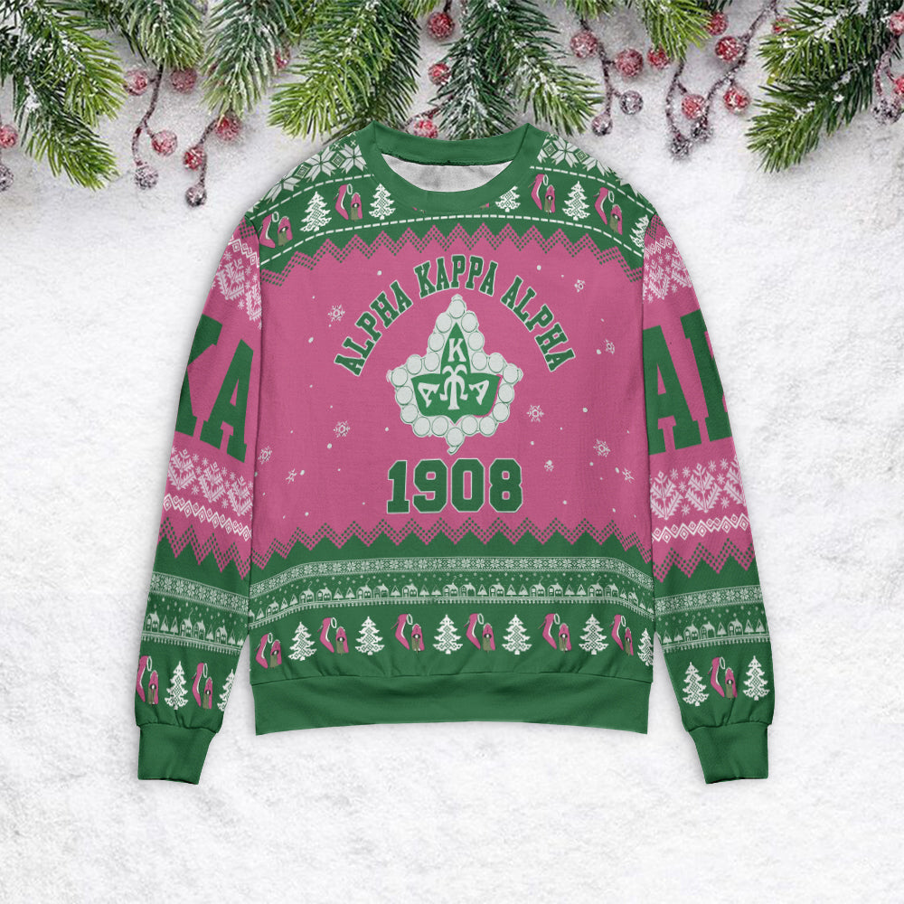 Alpha kappa alpha Christmas sweatshirt 3D Christmas Sweater - Holiday Gift product image