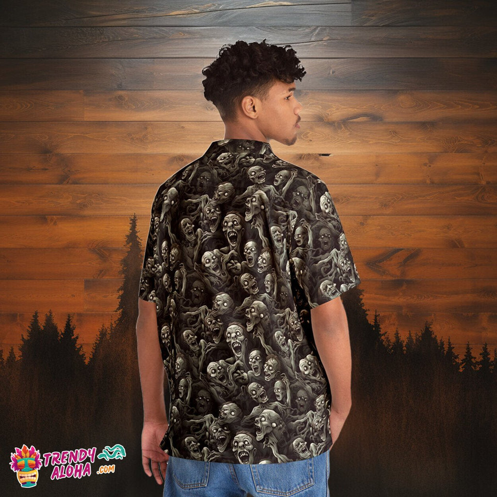 Escher Inspired Zombie Dance Horde Hawaiian Horror - Adult & Kids T-Shirts, Sweatshirts & Hoodies apparel design preview 1