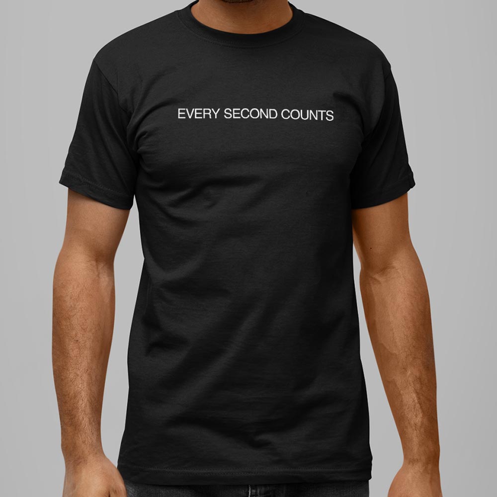 Every Second Counts - Adult & Kids T-Shirts, Sweatshirts & Hoodies apparel design preview 1