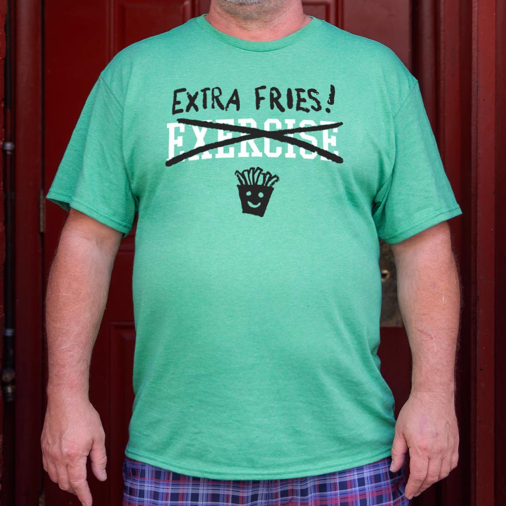 Exercise Extra Fries - Adult & Kids T-Shirts, Sweatshirts & Hoodies apparel design preview 1