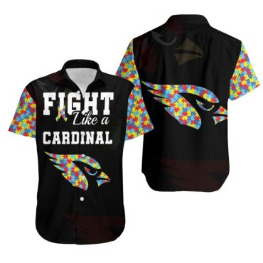 Fight Like A Arizona Cardinals Autism Support - Adult & Kids T-Shirts, Sweatshirts & Hoodies apparel design preview 1