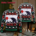 Fire Monster Godzilla Ugly Christmas Sweater - Holiday Gift product image
