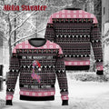 Flamingo On Naughty List Ugly Christmas Sweater - Holiday Gift product image