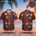 Black Tropical Floral Hawaiian Men, Pink Hibiscus - Adult & Kids T-Shirts, Sweatshirts & Hoodies apparel design preview 1