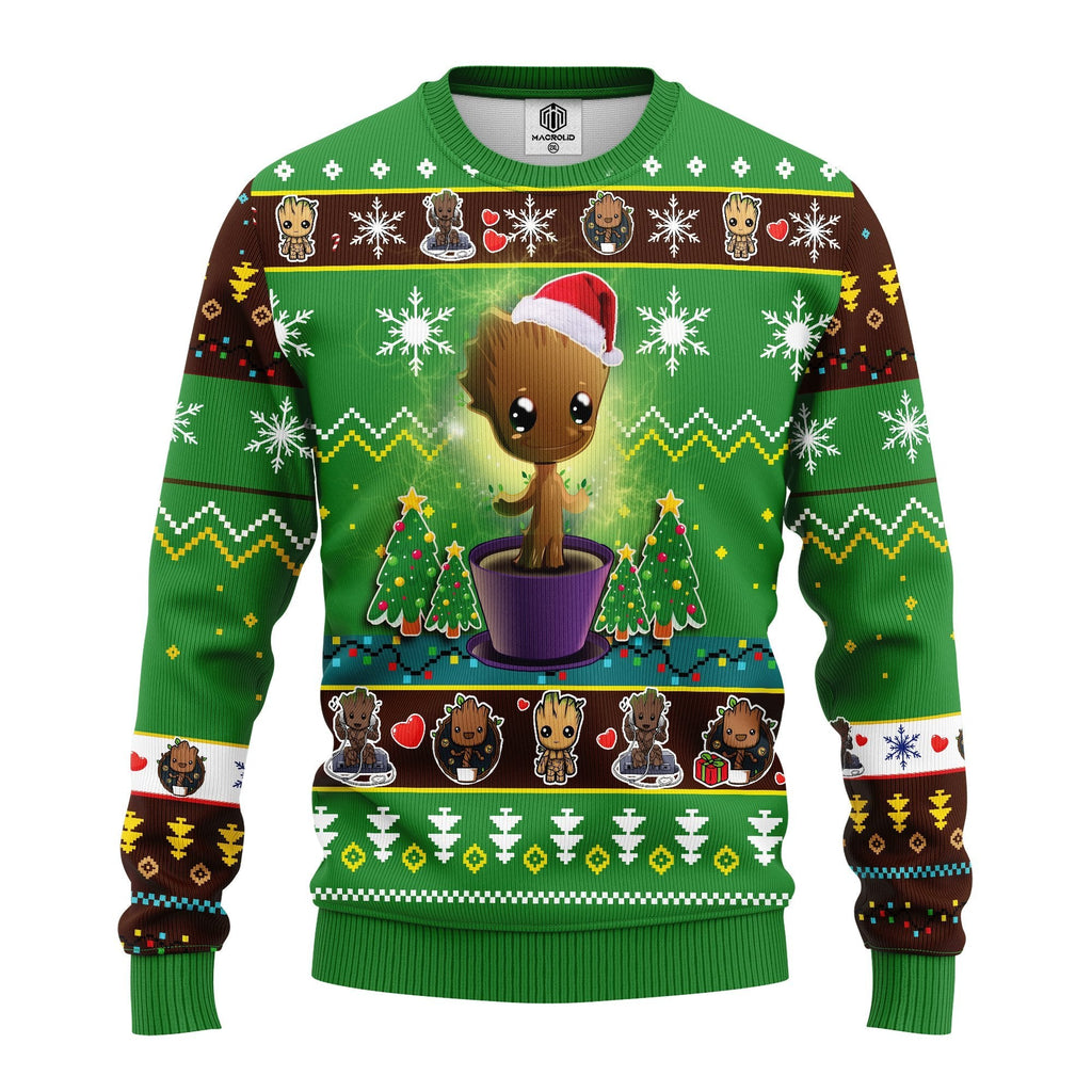 Baby Groot 3D Ugly Christmas Sweater - Holiday Gift product image