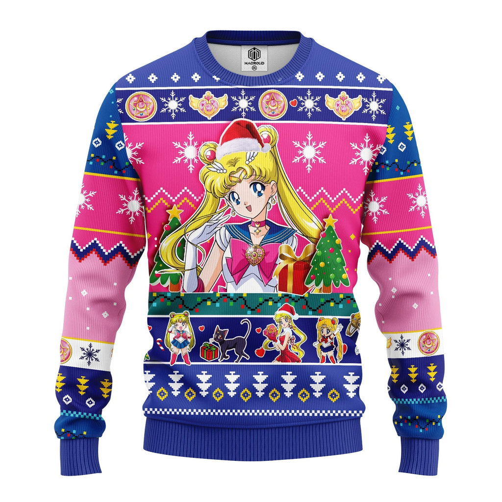 Sailor Moon 3D Ugly Christmas Sweater - Holiday Gift product image