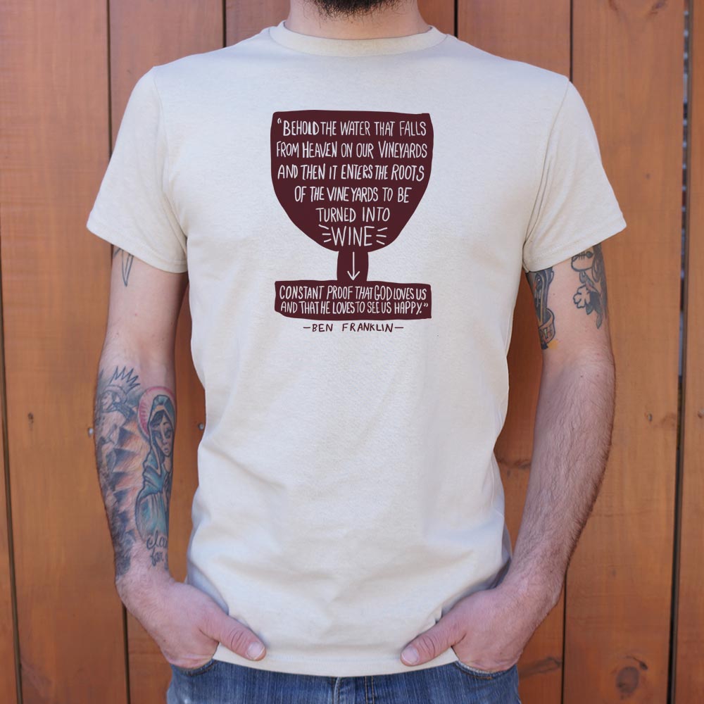 Franklin Wine Quote - Adult & Kids T-Shirts, Sweatshirts & Hoodies apparel design preview 1