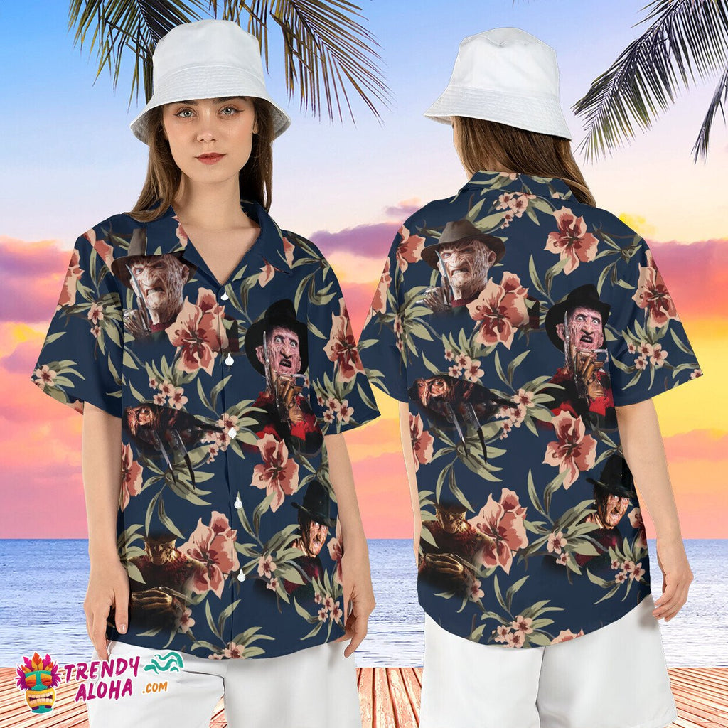 Freddy Krueger Tropical Nightmare Elm Street Floral - Adult & Kids T-Shirts, Sweatshirts & Hoodies apparel design preview 1