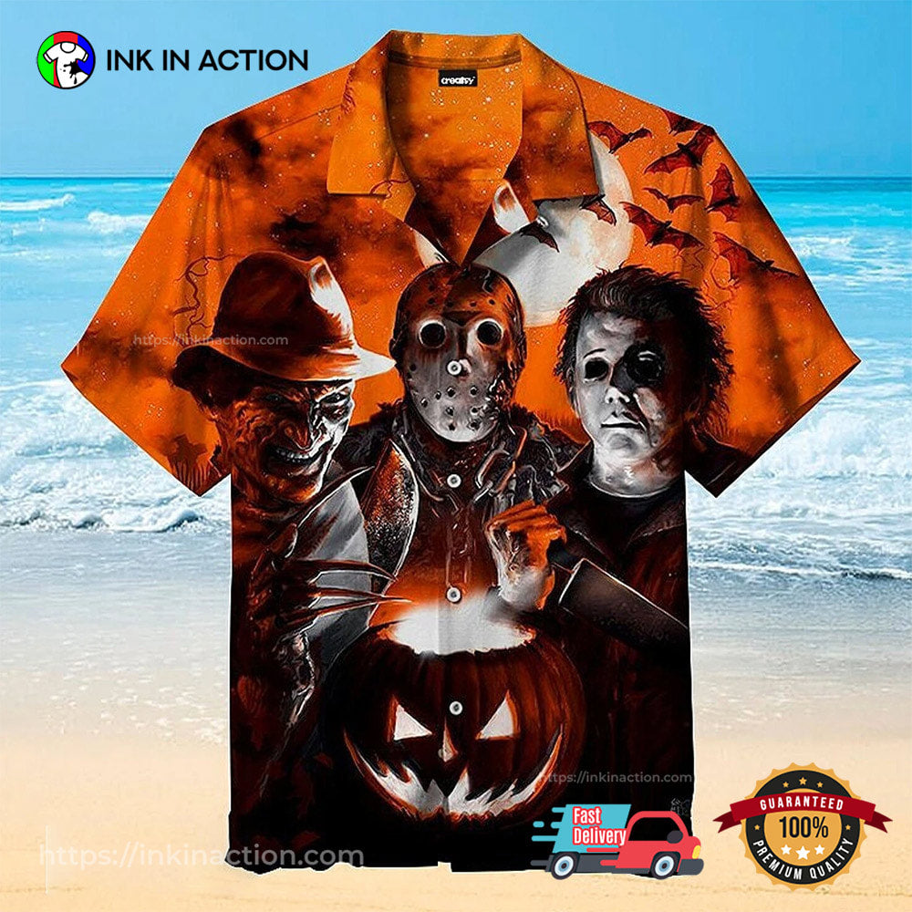 Friday 13th Jason Voorhees Halloween Hawaiian - Adult & Kids T-Shirts, Sweatshirts & Hoodies apparel design preview 1