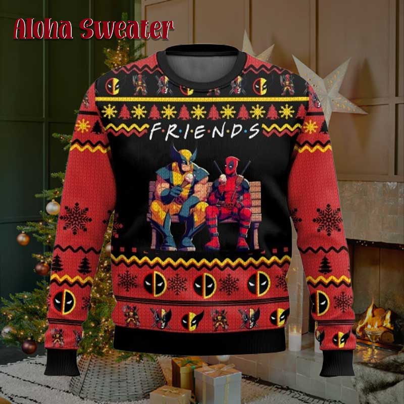 Hero Santa Hat Christmas Deadpool Ugly Christmas Sweater - Holiday Gift product image 3