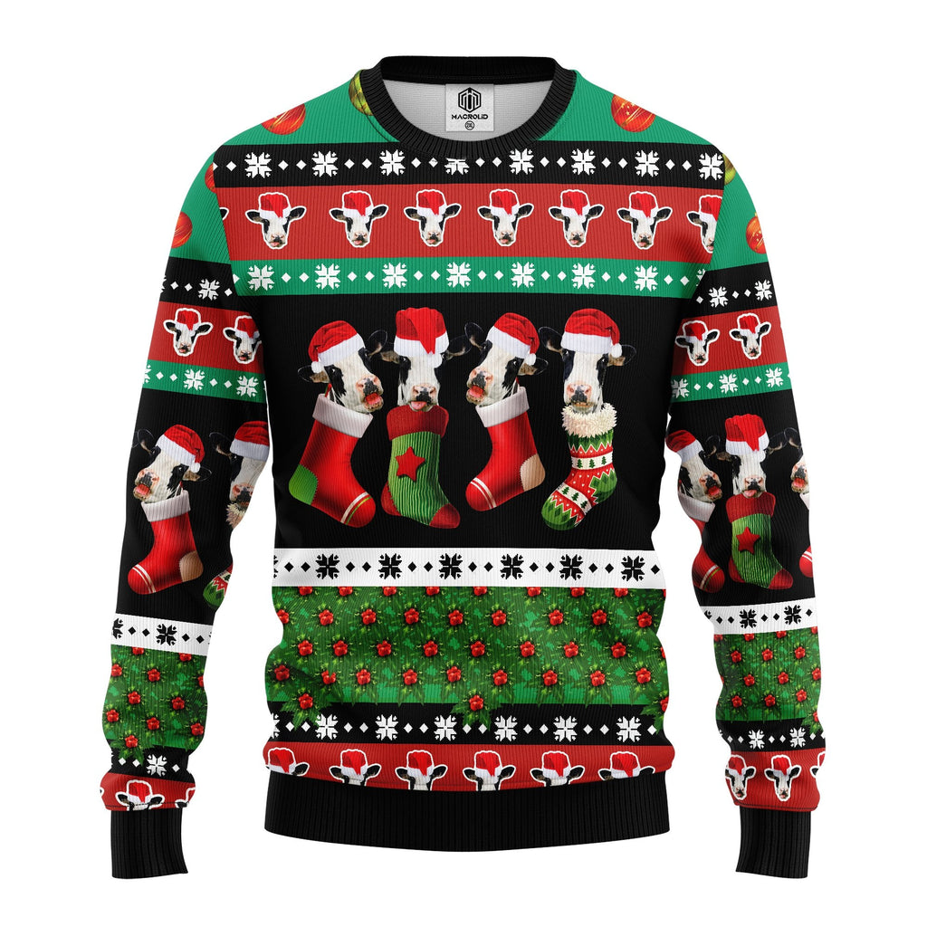 Cow funny 3D Ugly Christmas Sweater - Holiday Gift product image