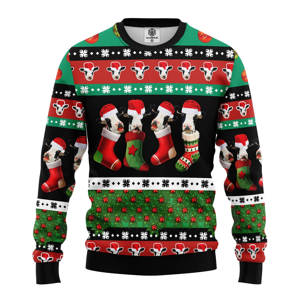 Cow funny 3D Ugly Christmas Sweater - Holiday Gift product image