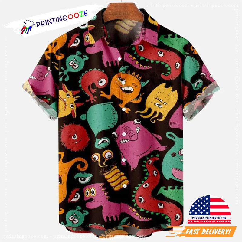 Funny Devil Printed Halloween Hawaiian - Adult & Kids T-Shirts, Sweatshirts & Hoodies apparel design preview 1