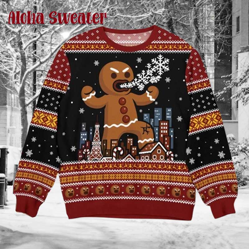 Gingerbread Ginjas Cookies Ugly Christmas Sweater - Holiday Gift product image 5