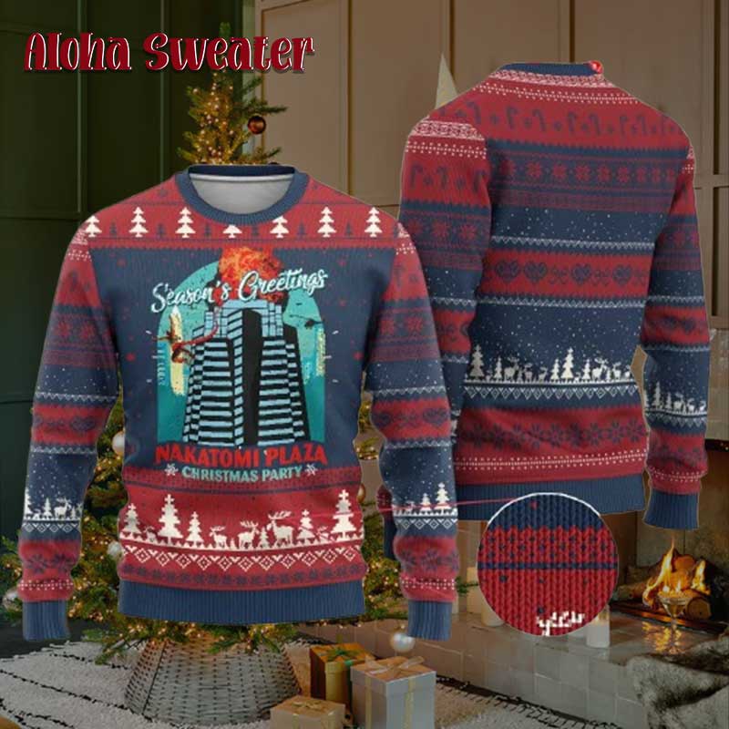 Die Hard Style 8 Ugly Christmas Sweater - Holiday Gift product image 2