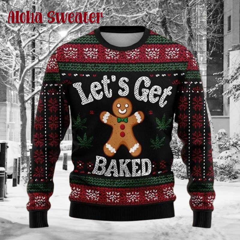 Gingerbread Ginjas Cookies Ugly Christmas Sweater - Holiday Gift product image 2