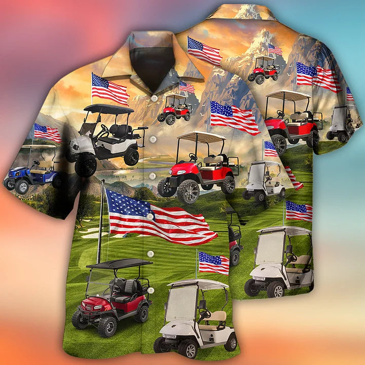 Golf Aloha Trendy Hawaiian For Summer, Club Car Usa - Adult & Kids T-Shirts, Sweatshirts & Hoodies apparel design preview 1