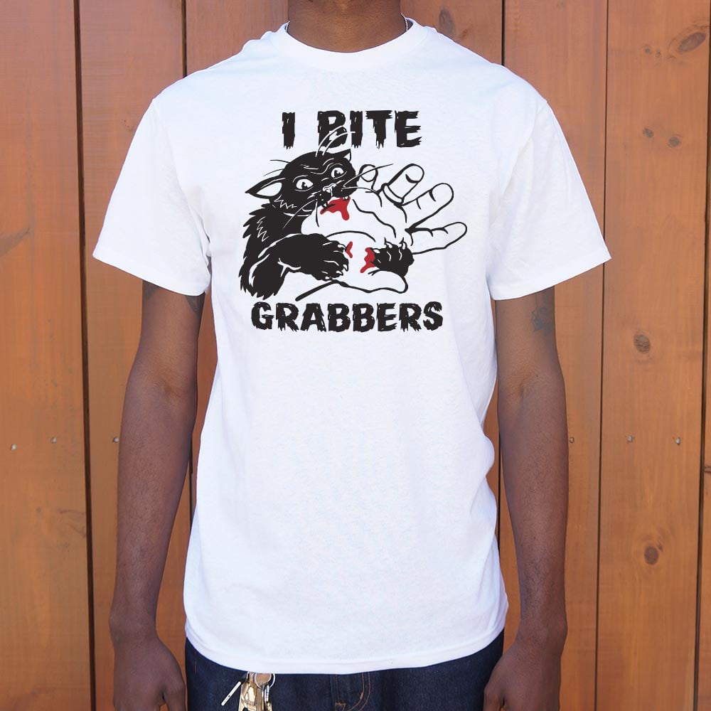 I Bite Pussy Grabbers - Adult & Kids T-Shirts, Sweatshirts & Hoodies apparel design preview 1