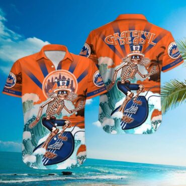 Grateful Dead New York Mets Hawaiian - Adult & Kids T-Shirts, Sweatshirts & Hoodies apparel design preview 1
