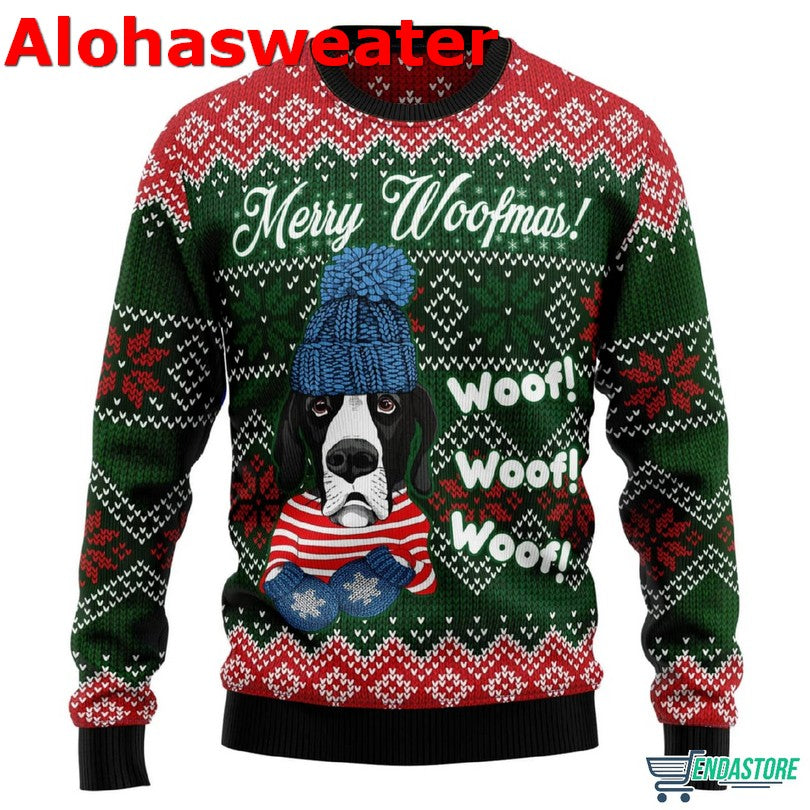 Great Dane Woofmas Ugly Christmas Sweater - Holiday Gift product image