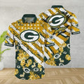 Green Bay Packers Floral Victory Stripe Hawaiian - Adult & Kids T-Shirts, Sweatshirts & Hoodies apparel design preview 1