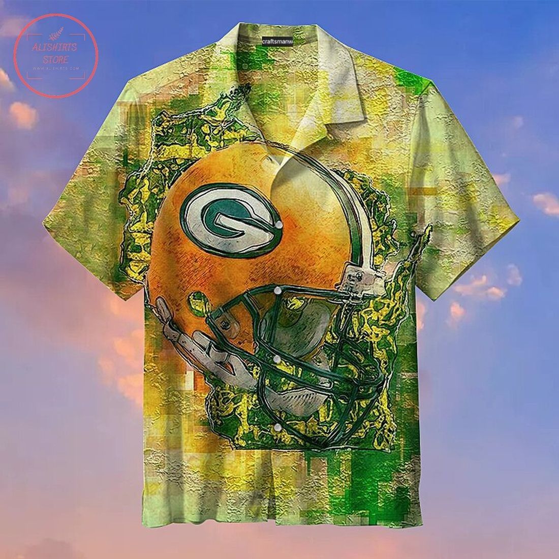 Green Bay Packers Graffiti Art Splashed on Hawaiian - Adult & Kids T-Shirts, Sweatshirts & Hoodies apparel design preview 1