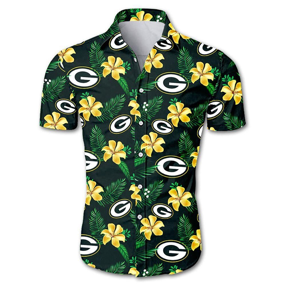 Green Bay Packers Hawaiian Aloha For Hot Fans - Adult & Kids T-Shirts, Sweatshirts & Hoodies apparel design preview 1