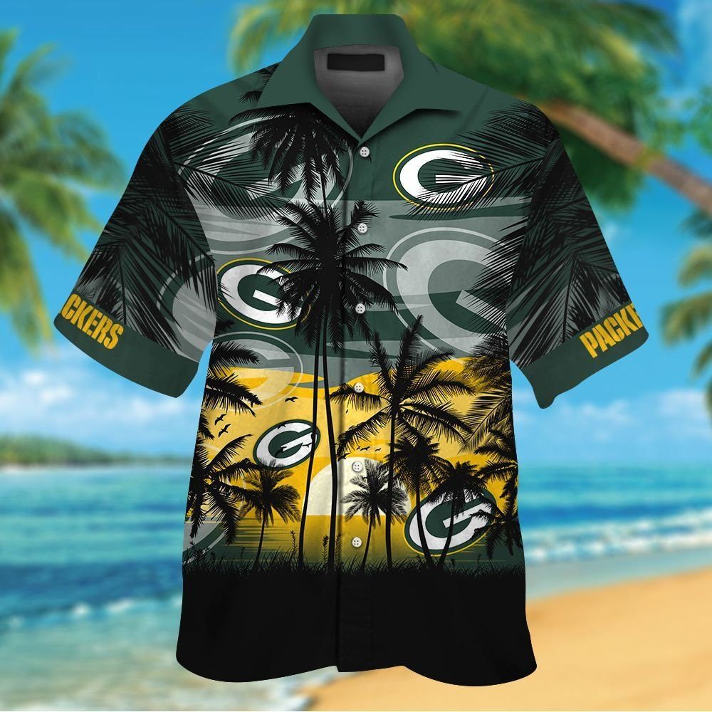 Green Bay Packers Tropical Hawaiian Unique Design - Adult & Kids T-Shirts, Sweatshirts & Hoodies apparel design preview 1