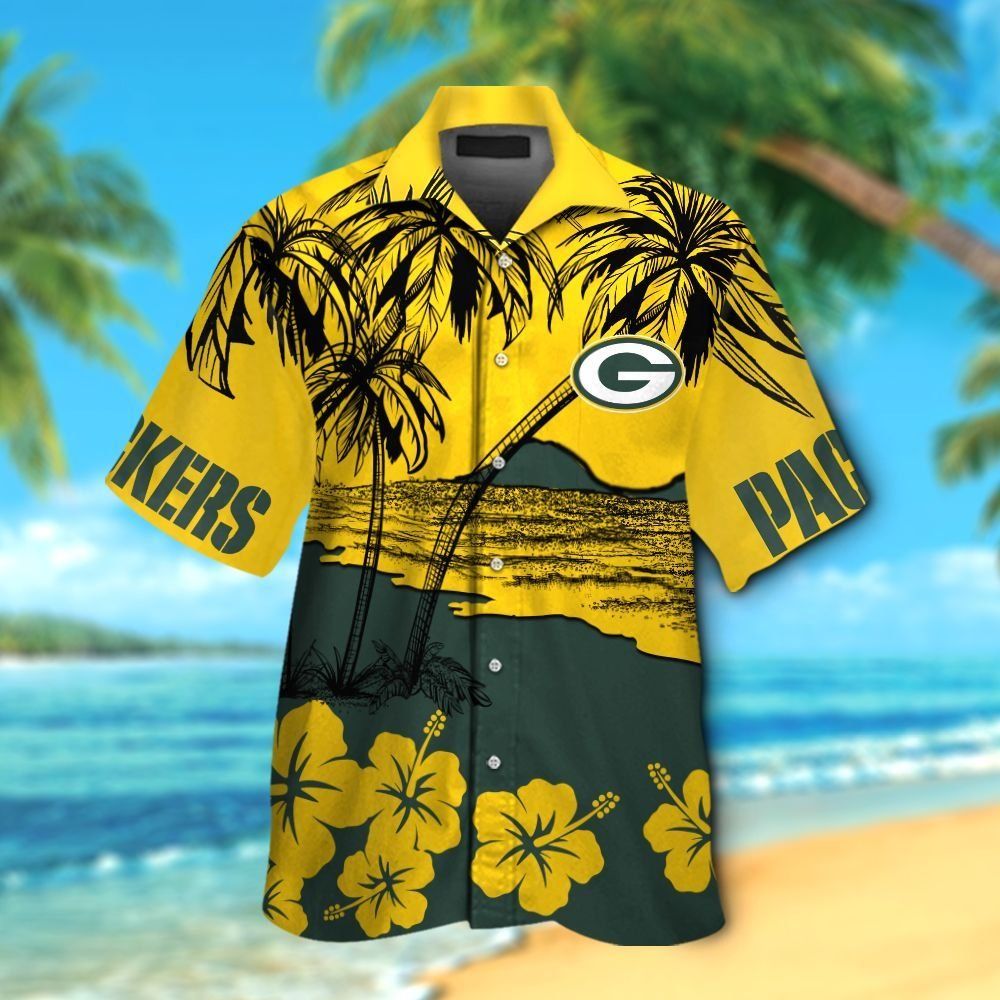 Green Bay Packers Unique Tropical Hawaiian - Adult & Kids T-Shirts, Sweatshirts & Hoodies apparel design preview 1