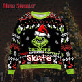 Grinch Skate Contest Ugly Christmas Sweater - Holiday Gift product image